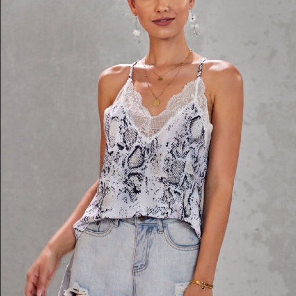 Snakeskin Lace Cami - Picture 3 of 3